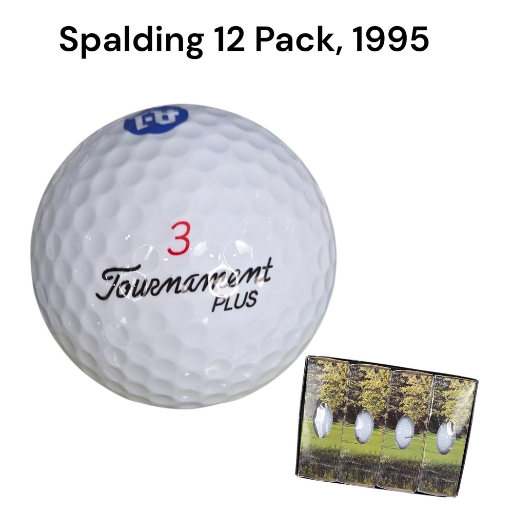 Spalding Tournament Plus Golf Balls 12 Pack Vintage 1995 USA Dozen New‎ in Box